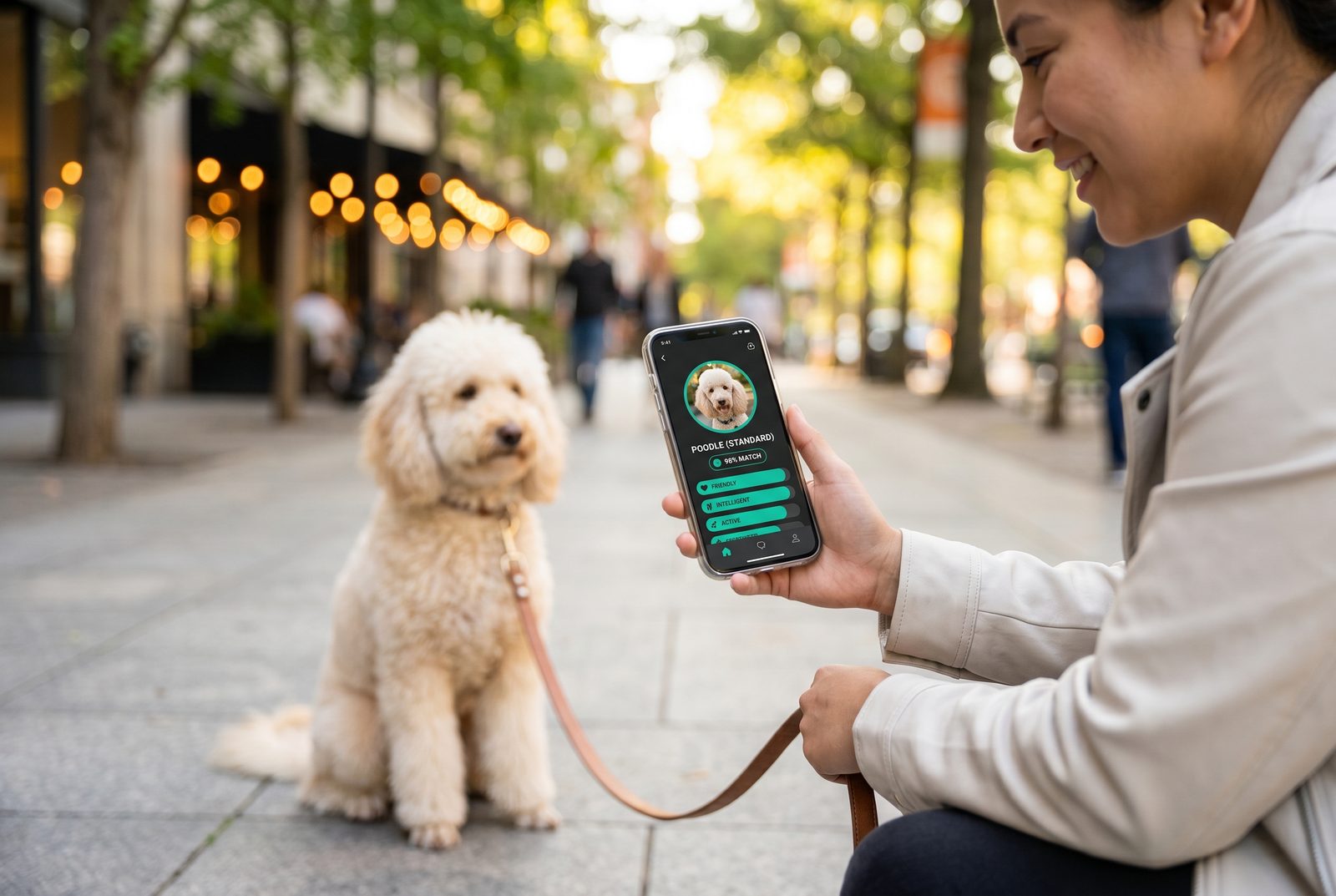 Scanning a dog with the Tinky app
